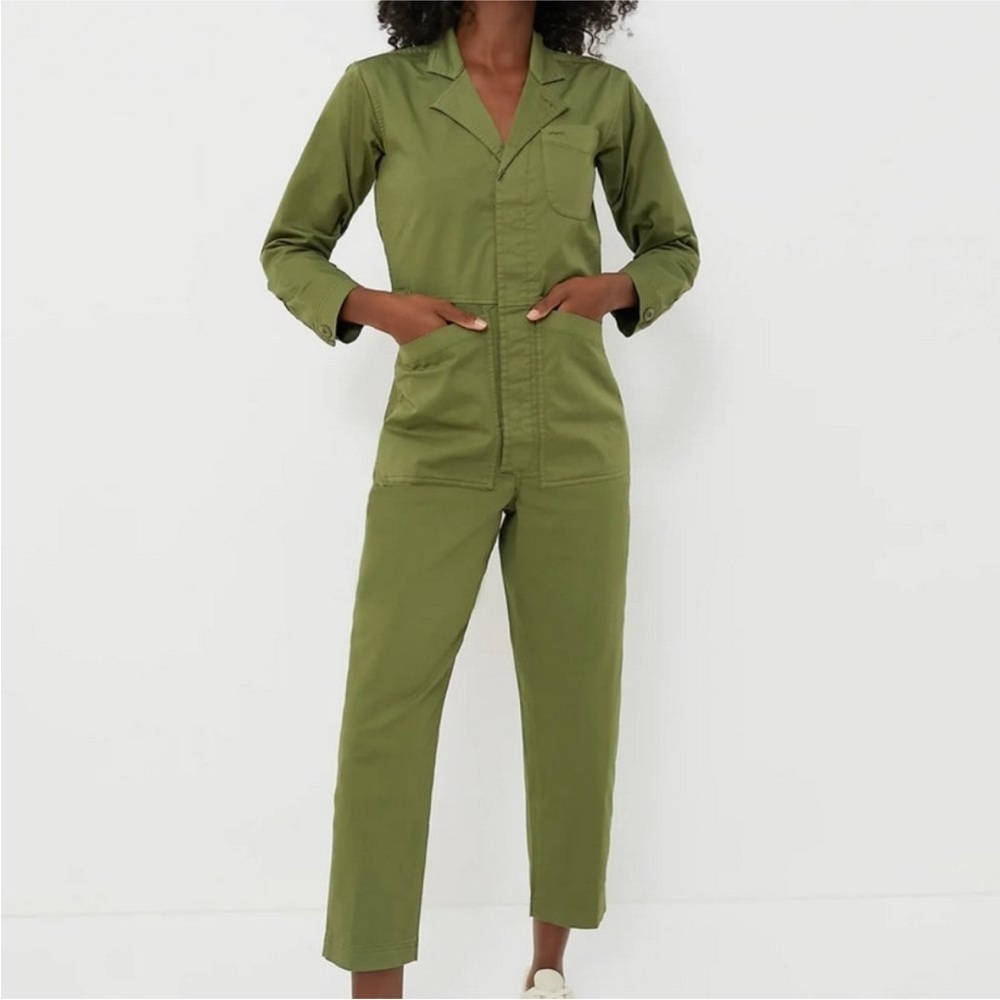 Alex Mill Cotton Twill Standard Jumpsuit, Army Green size XS NWT